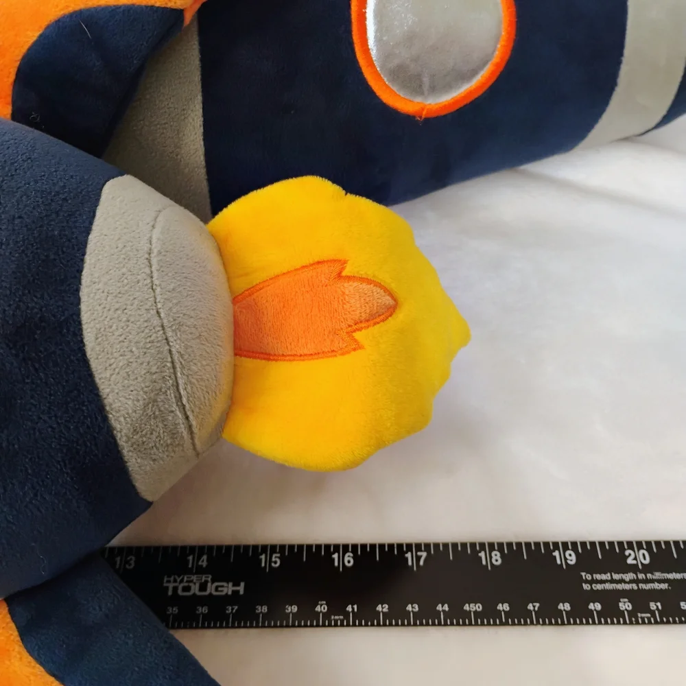 Huntington Home Rocket Ship Plush Pillows Set of 2 Space Theme‎ Navy Orange 17